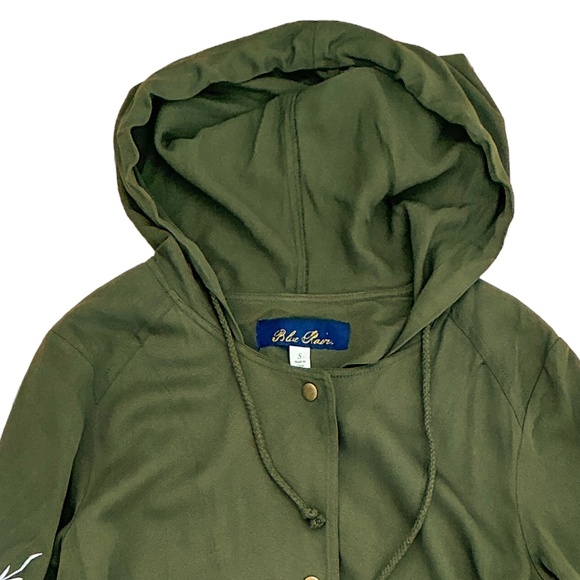 Embroidered Army Green Utility Jacket Small - Picture 3 of 3